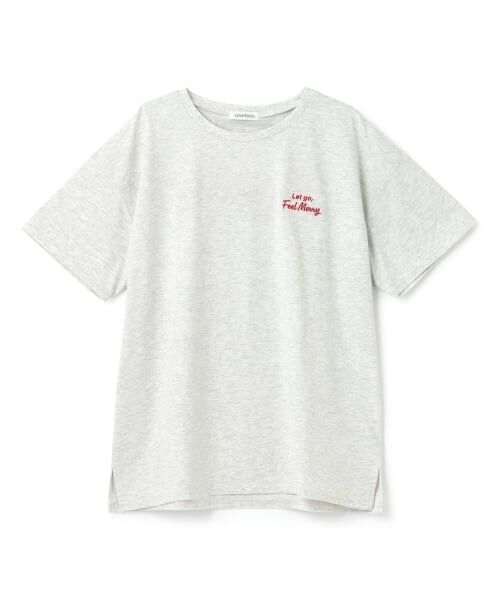 Lovetoxic / ラブトキシック Tシャツ | フードモチーフサガラルーズ半T（シロ杢）
