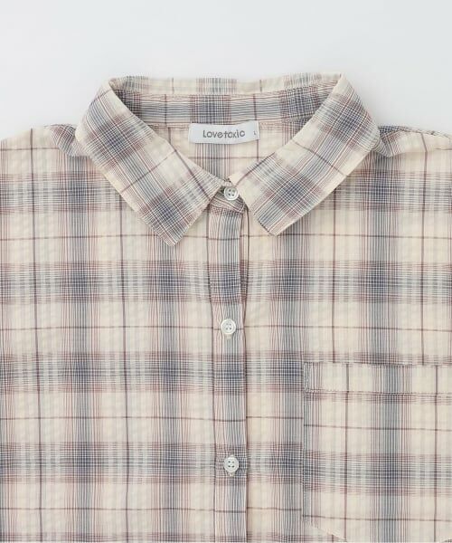 Lovetoxic / ラブトキシック シャツ・ブラウス | 【吸水速乾】インナーつきシアークロップド半袖シャツ | 詳細3