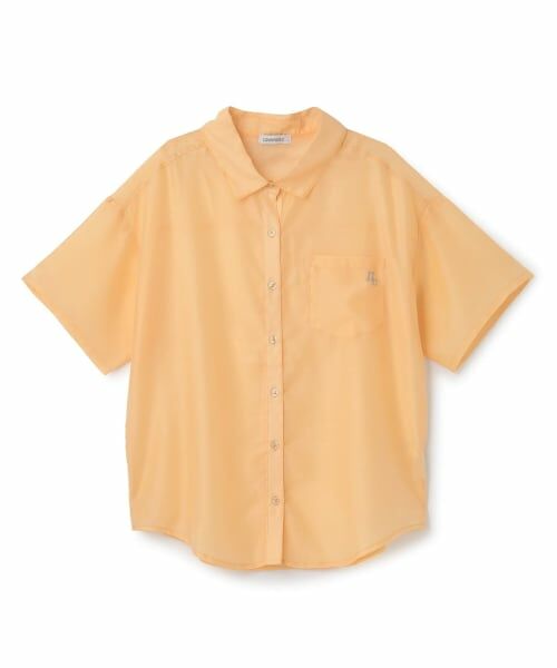 Lovetoxic / ラブトキシック シャツ・ブラウス | 【接触冷感】シアールーズ半袖シャツ（オレンジ）