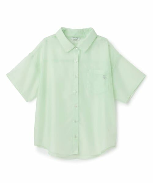 Lovetoxic / ラブトキシック シャツ・ブラウス | 【接触冷感】シアールーズ半袖シャツ（ライト グリーン）