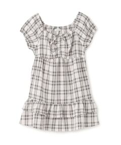 Lovetoxic / ラブトキシック ミニ丈・ひざ丈ワンピース | ギャザーチェックチュニックワンピ