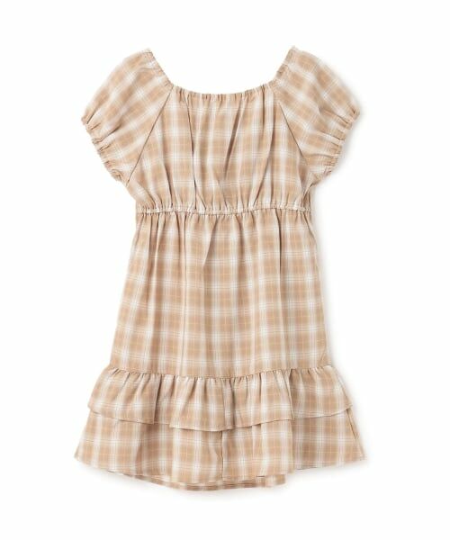 Lovetoxic / ラブトキシック ミニ丈・ひざ丈ワンピース | ギャザーチェックチュニックワンピ | 詳細1