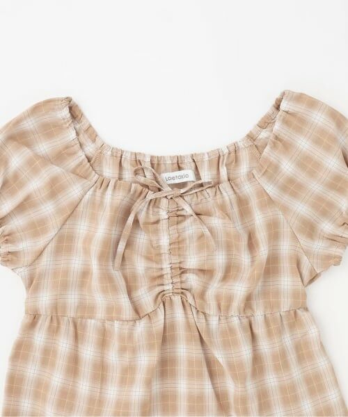 Lovetoxic / ラブトキシック ミニ丈・ひざ丈ワンピース | ギャザーチェックチュニックワンピ | 詳細2