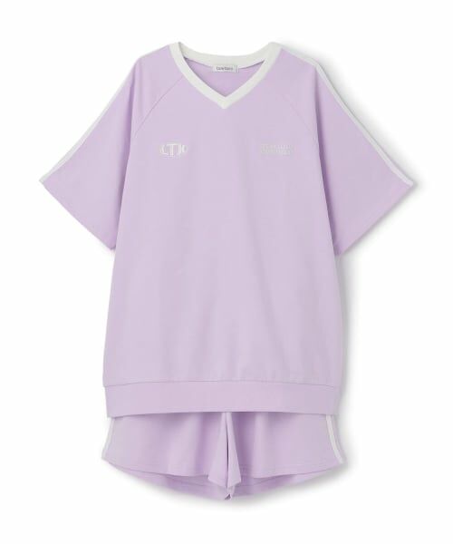 Lovetoxic / ラブトキシック その他トップス | 【綿100%】ワンマイルVネックスウェットセットアップ（ラベンダー）