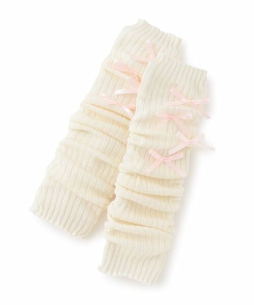 Lovetoxic / ラブトキシック レッグウォーマー | リボンつきレッグカバー（ピンク）