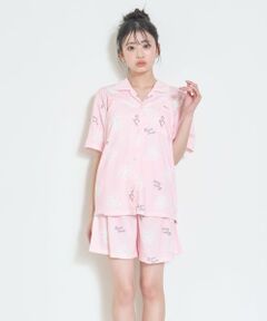 Lovetoxic / ラブトキシック ルームウェア | 【ルームウェア/パジャマ】半袖総柄シャツ＆ショートパンツセット