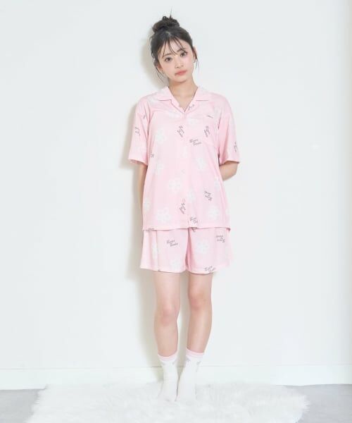 Lovetoxic / ラブトキシック ルームウェア | 【ルームウェア/パジャマ】半袖総柄シャツ&ショートパンツセット | 詳細1