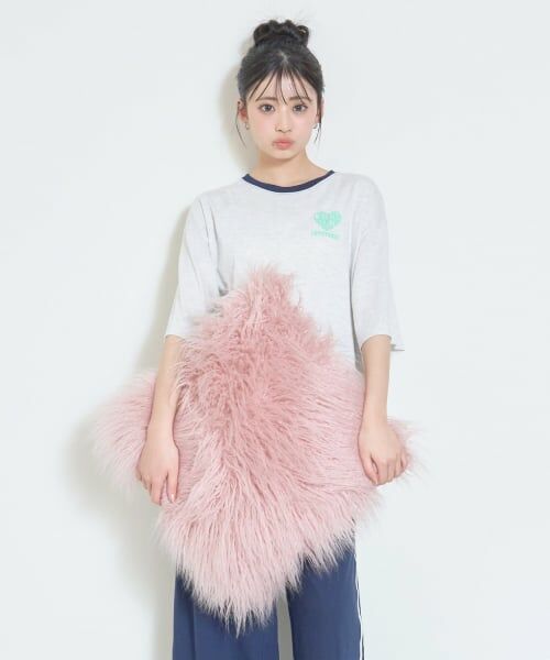 Lovetoxic / ラブトキシック ルームウェア | 【ルームウェア/パジャマ】半袖ハートバックプリントTシャツ&ラインロングパンツセット | 詳細3
