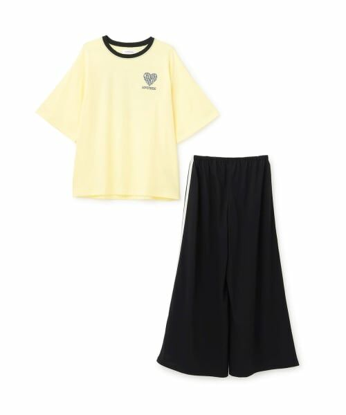 Lovetoxic / ラブトキシック ルームウェア | 【ルームウェア/パジャマ】半袖ハートバックプリントTシャツ&ラインロングパンツセット | 詳細9