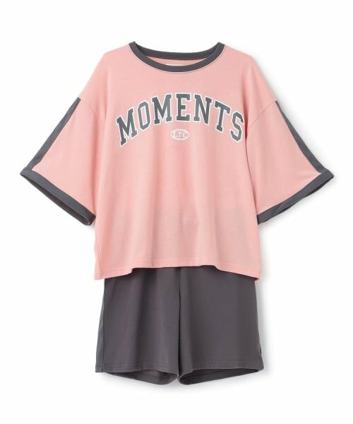 Lovetoxic / ラブトキシック ルームウェア | 半袖リンガーシャツショートパンツ（ピンク）