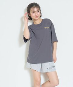 Lovetoxic / ラブトキシック ルームウェア | 【ルームウェア/パジャマ】半袖ロゴバックプリントTシャツ＆ショートパンツセット