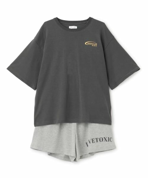 Lovetoxic / ラブトキシック ルームウェア | 【ルームウェア/パジャマ】半袖ロゴバックプリントTシャツ＆ショートパンツセット | 詳細6