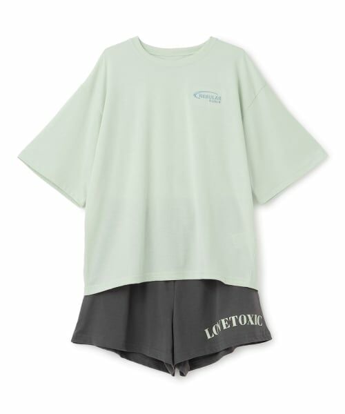 Lovetoxic / ラブトキシック ルームウェア | 【ルームウェア/パジャマ】半袖ロゴバックプリントTシャツ＆ショートパンツセット | 詳細7