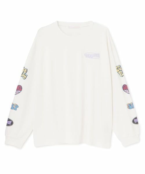 Lovetoxic / ラブトキシック Tシャツ | 【7days】【GOODPRICE】ワッペンプリントルーズTシャツ（オフ ホワイト）