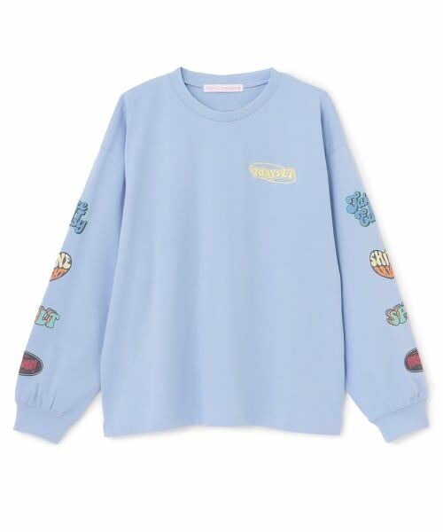 Lovetoxic / ラブトキシック Tシャツ | 【7days】【GOODPRICE】ワッペンプリントルーズTシャツ（サックス）