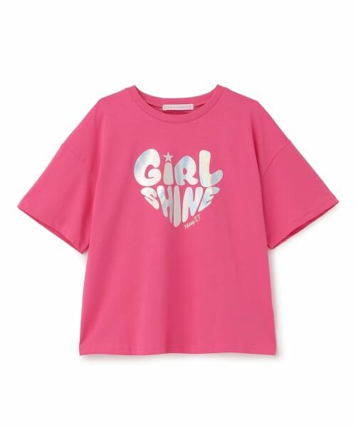 Lovetoxic / ラブトキシック Tシャツ | 【7days】シルバーロゴTシャツ（ディープ ピンク）