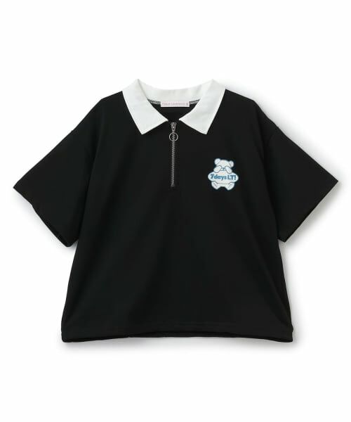 Lovetoxic / ラブトキシック Tシャツ | 【7days】ハーフジップ半袖Tシャツ(黒)