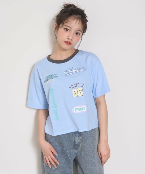 Lovetoxic / ラブトキシック Tシャツ | 【7days】ロゴ色々半袖Tシャツ（サックス）