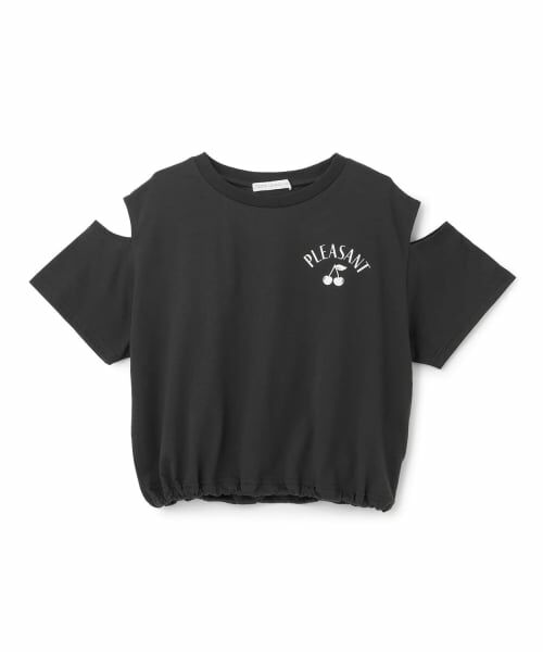 Lovetoxic / ラブトキシック Tシャツ | 【7days】肩あき半袖Tシャツ（チャコール）