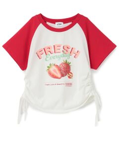 Lovetoxic / ラブトキシック Tシャツ | 【GOKUGOKU/マルチ機能】シャーリングクロップドラグラン半袖T