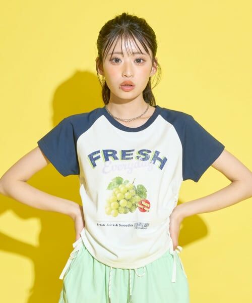 Lovetoxic / ラブトキシック Tシャツ | 【GOKUGOKU】【マルチ機能/接触冷感・吸水速乾・UV・遮熱】シャーリングクロップドラグラン半袖T | 詳細12