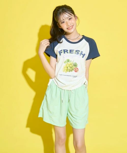 Lovetoxic / ラブトキシック Tシャツ | 【GOKUGOKU】【マルチ機能/接触冷感・吸水速乾・UV・遮熱】シャーリングクロップドラグラン半袖T | 詳細13