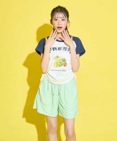 Lovetoxic / ラブトキシック Tシャツ | 【GOKUGOKU】【マルチ機能/接触冷感・吸水速乾・UV・遮熱】シャーリングクロップドラグラン半袖T | 詳細14