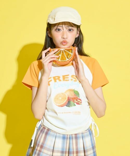 Lovetoxic / ラブトキシック Tシャツ | 【GOKUGOKU】【マルチ機能/接触冷感・吸水速乾・UV・遮熱】シャーリングクロップドラグラン半袖T | 詳細7