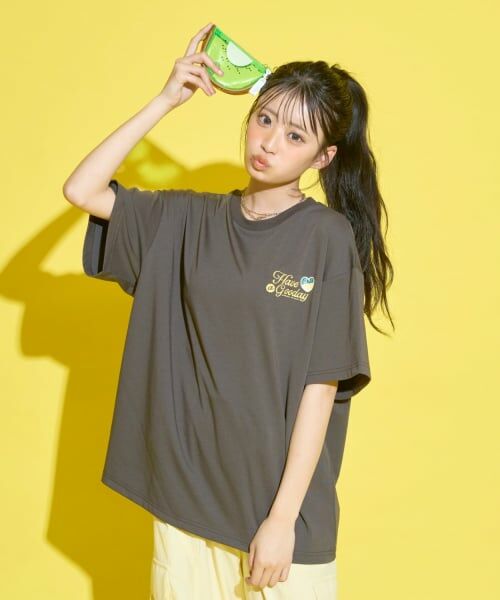 Lovetoxic / ラブトキシック Tシャツ | 【GOKUGOKU】【マルチ機能/接触冷感・吸水速乾・UV・遮熱】バックワッペンルーズ半袖T | 詳細11
