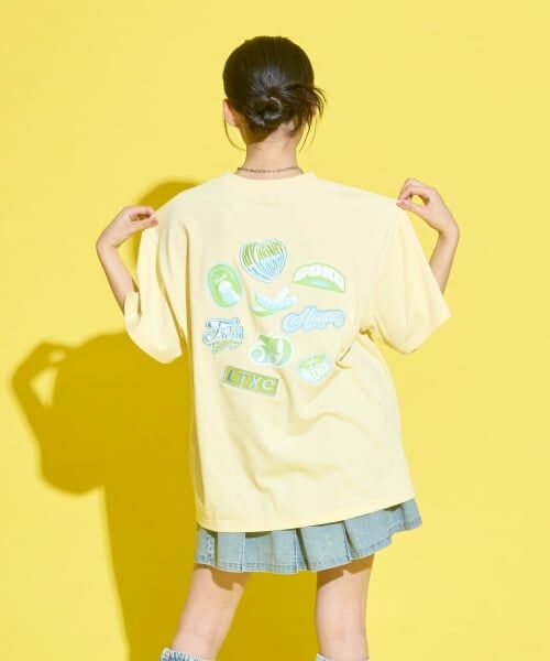 Lovetoxic / ラブトキシック Tシャツ | 【GOKUGOKU】【マルチ機能/接触冷感・吸水速乾・UV・遮熱】バックワッペンルーズ半袖T | 詳細9