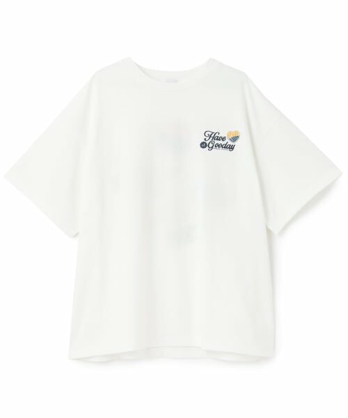 Lovetoxic / ラブトキシック Tシャツ | 【GOKUGOKU/マルチ機能】バックワッペンルーズ半袖T（オフ ホワイト）