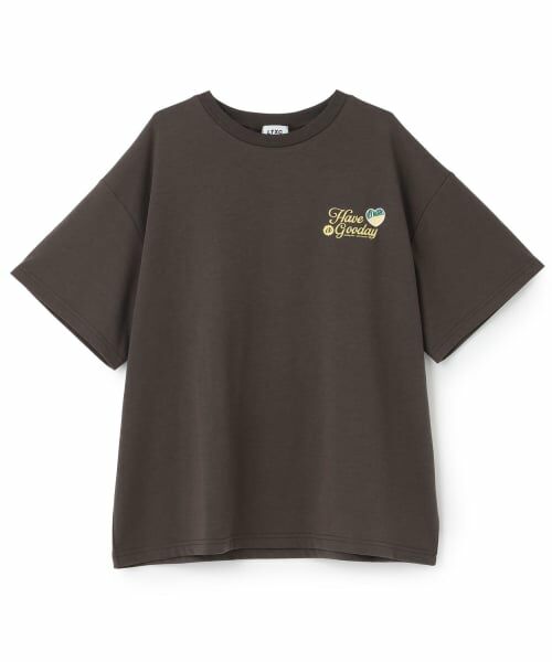 Lovetoxic / ラブトキシック Tシャツ | 【GOKUGOKU/マルチ機能】バックワッペンルーズ半袖T（チャコール）