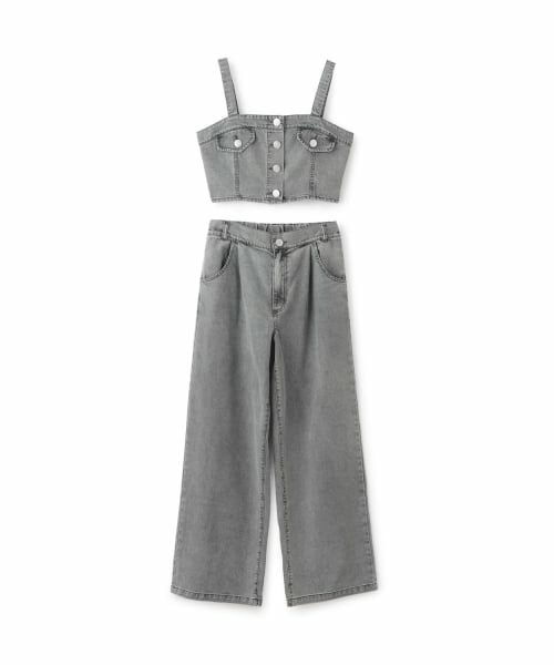 Lovetoxic / ラブトキシック その他トップス | 【LTXC/接触冷感】デニムパンツビスチェセット(グレー)