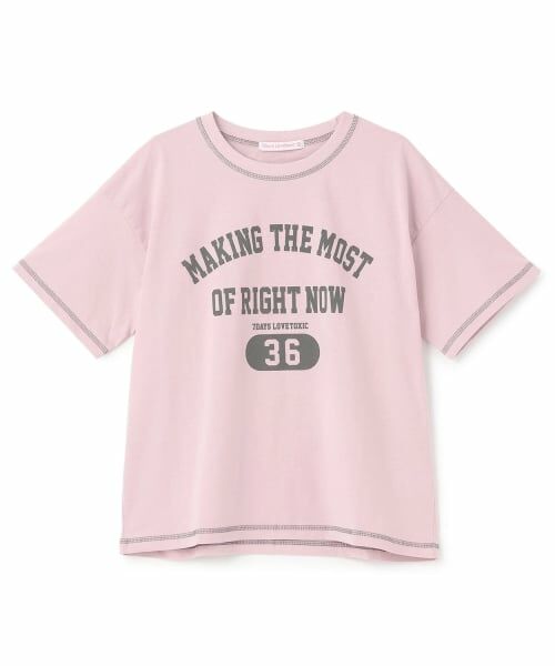 Lovetoxic / ラブトキシック Tシャツ | 【7days】ロゴナンバー半袖Tシャツ（ピンク）