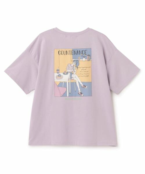 Lovetoxic / ラブトキシック Tシャツ | 【7days/綿100%】バックガールイラスト半袖Tシャツ | 詳細1