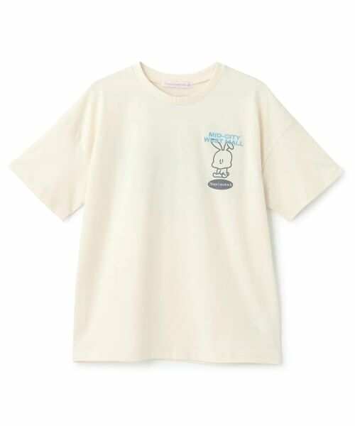 Lovetoxic / ラブトキシック Tシャツ | 【7days】ウサギモチーフBig半袖Tシャツ（アイボリー）