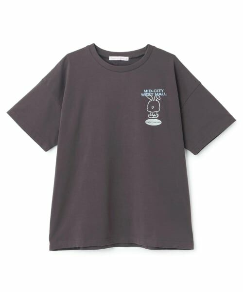 Lovetoxic / ラブトキシック Tシャツ | 【7days】ウサギモチーフBig半袖Tシャツ（チャコール）