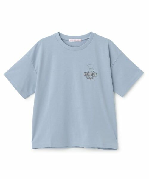 Lovetoxic / ラブトキシック Tシャツ | 【7days/綿100%】クマBig半袖Tシャツ(サックス)