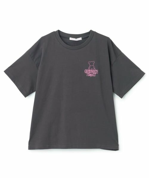 Lovetoxic / ラブトキシック Tシャツ | 【7days/綿100%】クマBig半袖Tシャツ(チャコール)