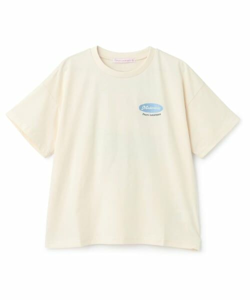 Lovetoxic / ラブトキシック Tシャツ | 【7days】バックガールイラスト半袖Tシャツ（アイボリー）