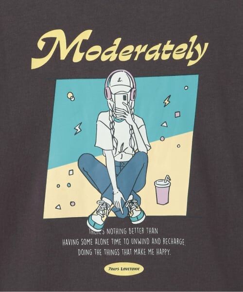 Lovetoxic / ラブトキシック Tシャツ | 【7days】バックガールイラスト半袖Tシャツ | 詳細6