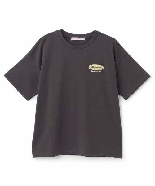 Lovetoxic / ラブトキシック Tシャツ | 【7days】バックガールイラスト半袖Tシャツ（チャコール）