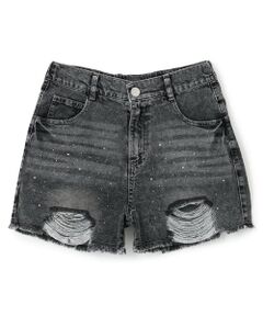 Lovetoxic / ラブトキシック ショート・ハーフ・半端丈パンツ | 【LTXC/接触冷感】\nキラキラダメージデニムショートパンツ
