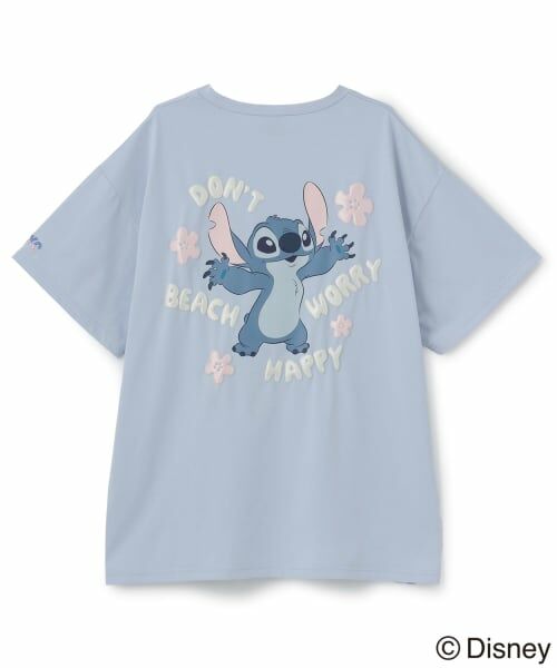 Lovetoxic / ラブトキシック Tシャツ | 【Disney】【スティッチ】/【LTXC】【マルチ機能/接触冷感・吸水速乾・UV・遮熱】バックプリントルーズ半袖Tシャツ | 詳細1
