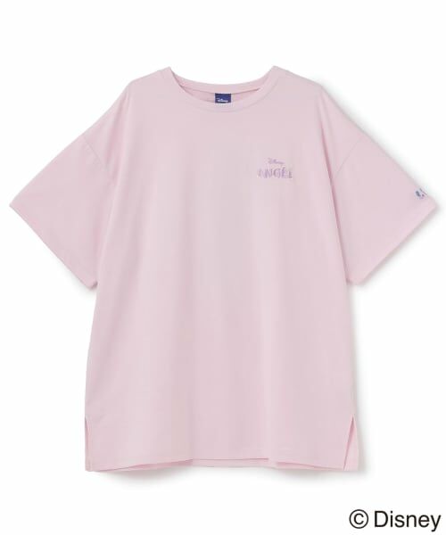 Lovetoxic / ラブトキシック Tシャツ | 【Disney】【スティッチ】/【LTXC】【マルチ機能/接触冷感・吸水速乾・UV・遮熱】バックプリントルーズ半袖Tシャツ（ピンク）