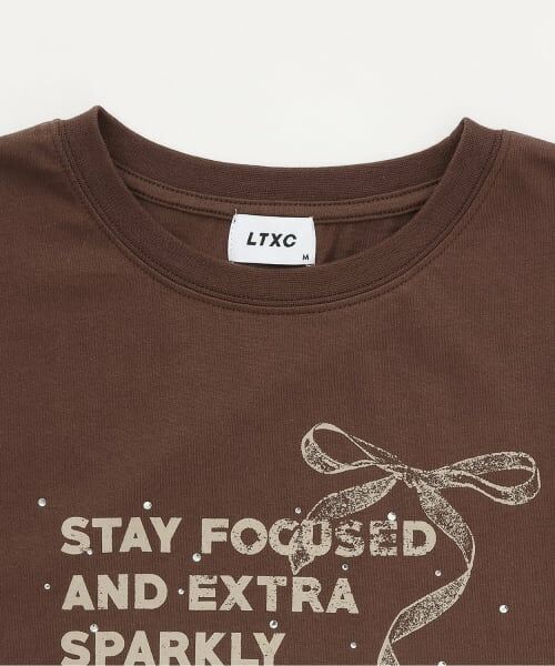 Lovetoxic / ラブトキシック Tシャツ | 【LTXC/綿100%】\nリボンイラストクロップド半袖T | 詳細2