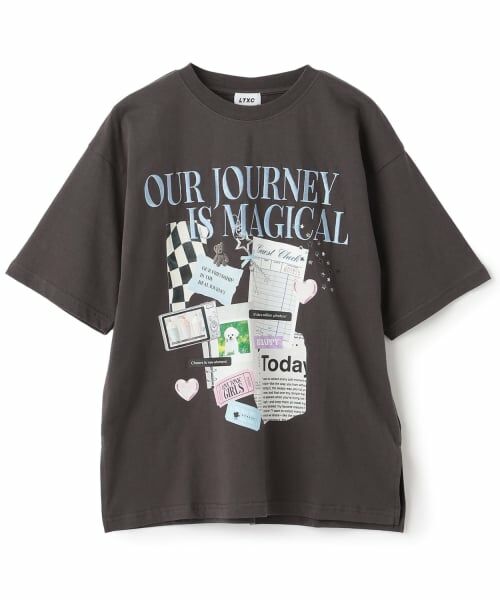 Lovetoxic / ラブトキシック Tシャツ | 【LTXC/綿100%】コラージュプリント半袖T(チャコール)