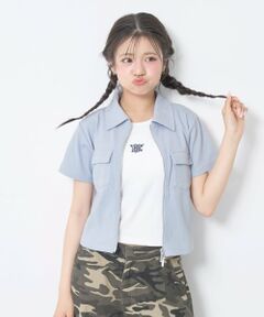 Lovetoxic / ラブトキシック Tシャツ | 【LTXC/吸水速乾】衿つきジップ半袖テレコ