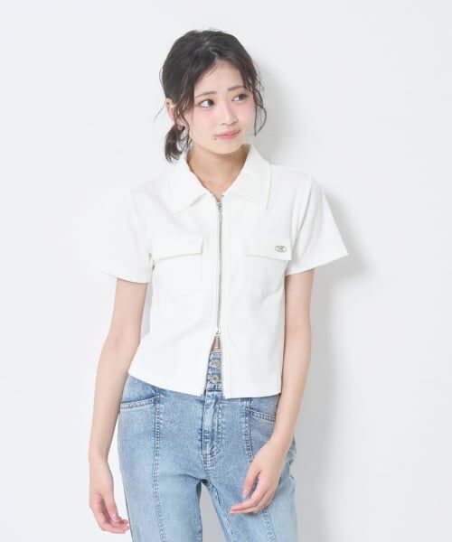 Lovetoxic / ラブトキシック Tシャツ | 【LTXC/吸水速乾】衿つきジップ半袖テレコ | 詳細1