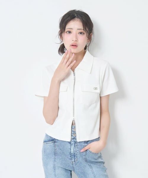 Lovetoxic / ラブトキシック Tシャツ | 【LTXC/吸水速乾】衿つきジップ半袖テレコ | 詳細2